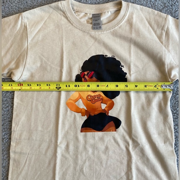 Cocoa Cutie Brown Big Hair Retro Sunglasses Women’s Tan Tee Size S NWT - Picture 5 of 6